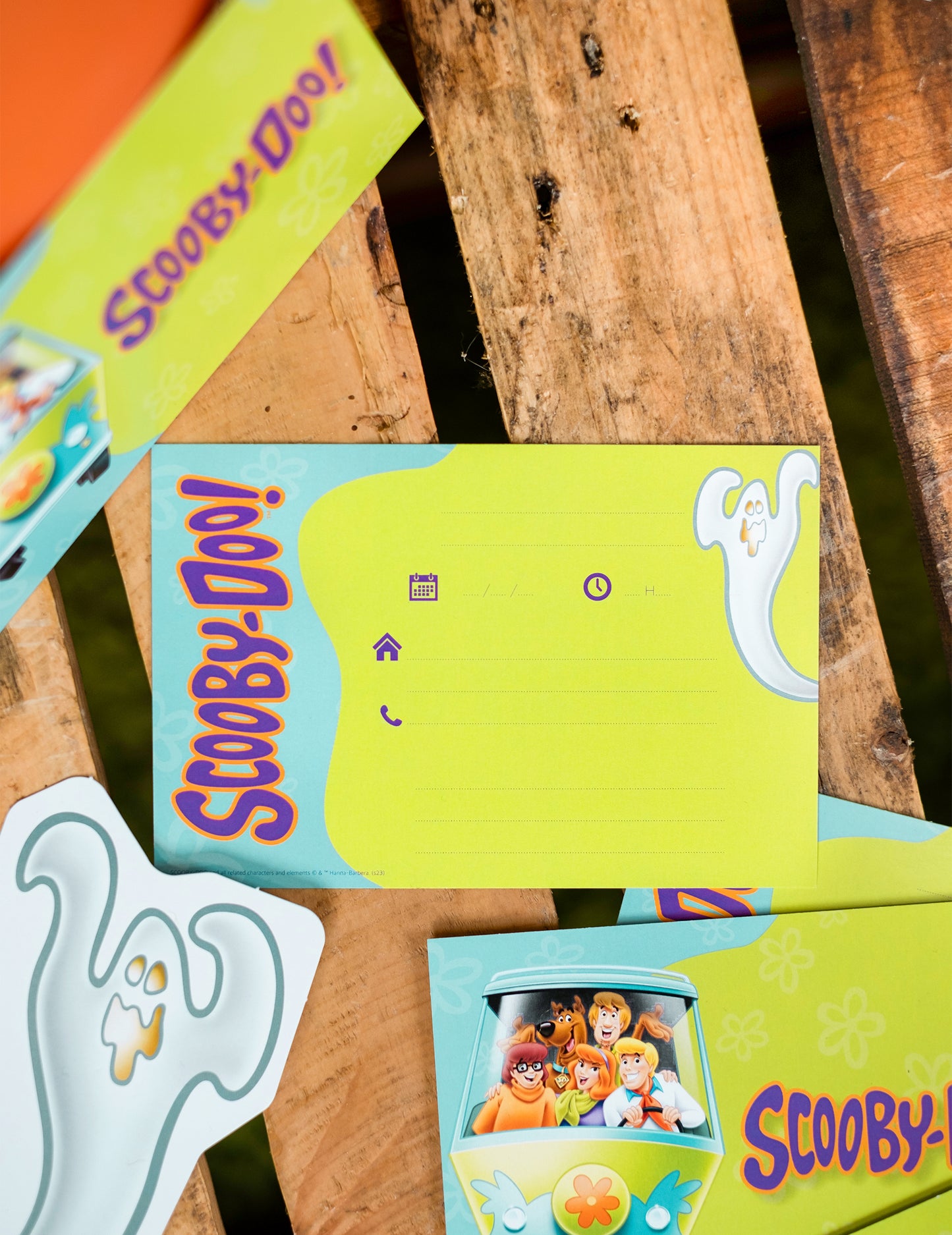 8 vabilnih kartic s Scooby-Doo Envolpess 10x16cm