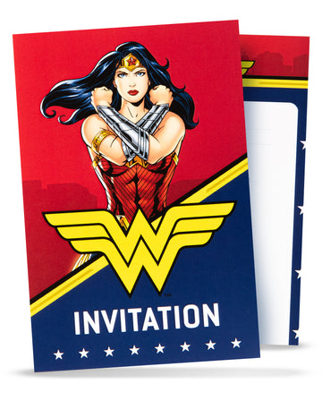 8 vabilnih kartic z ovojnicami Wonder Woman 10x16cm
