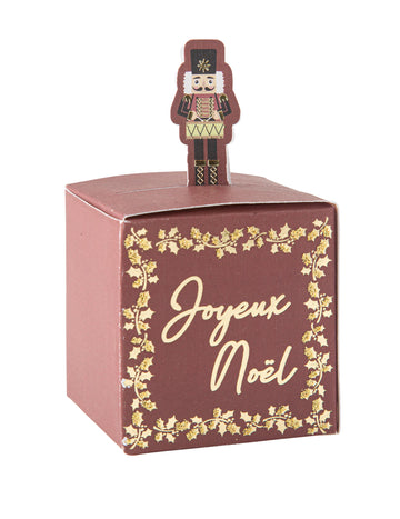 8 bordo posodic za Hrestač Vesel božič, 6 cm