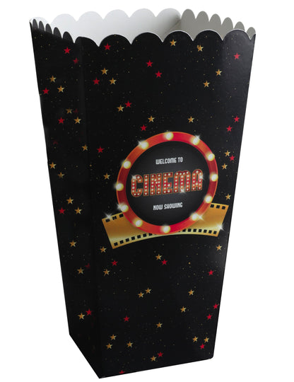 Mise en situation des cornets à popcorn en carton Hollywood
