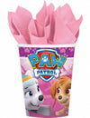 Gobelets en carton Pat'Patrouille pour enfant rose