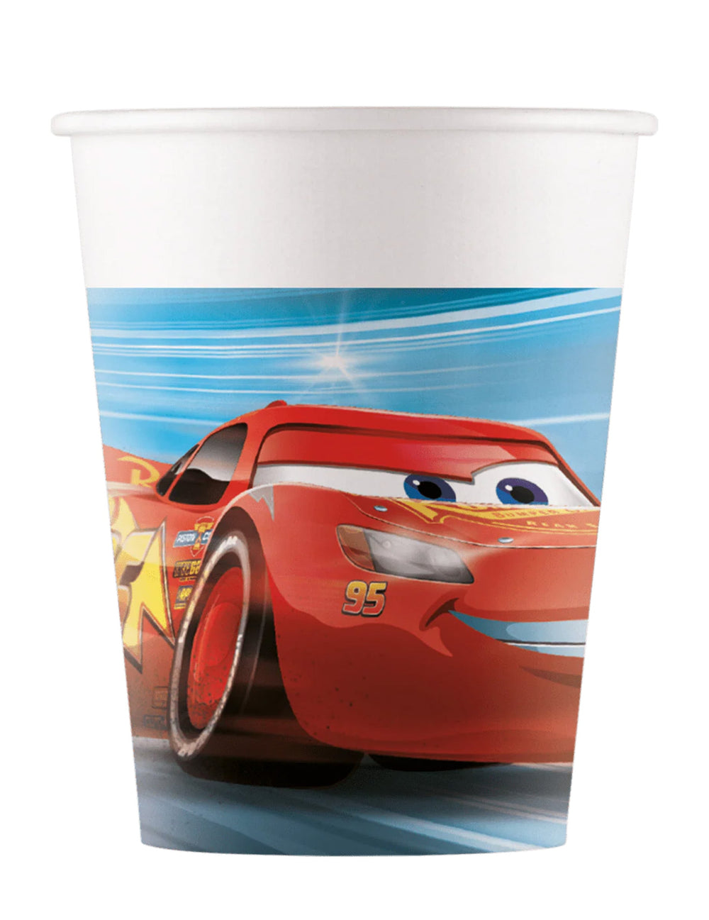 Gobelets en carton Cars pour enfant rouge et bleu
