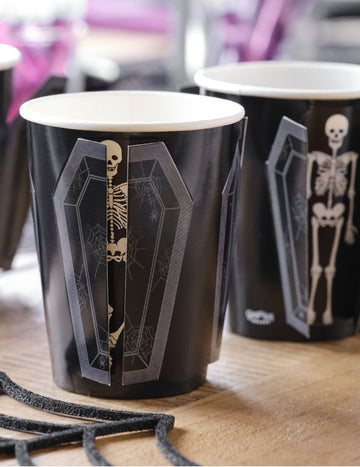 8 kartonskih kozarčkov v obliki krste za noč čarovnic, 250 ml