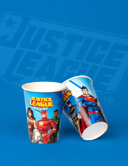 8 papirnatih kozarčkov Justice League™ 210 ml
