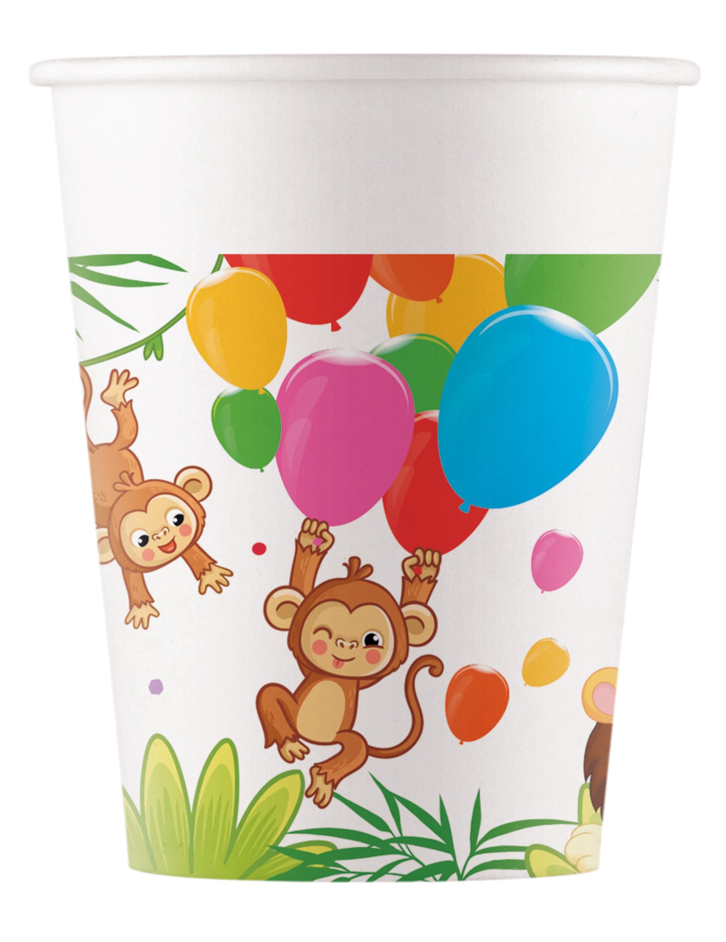 8 gobelets en carton jungle balloons 200 ml safari