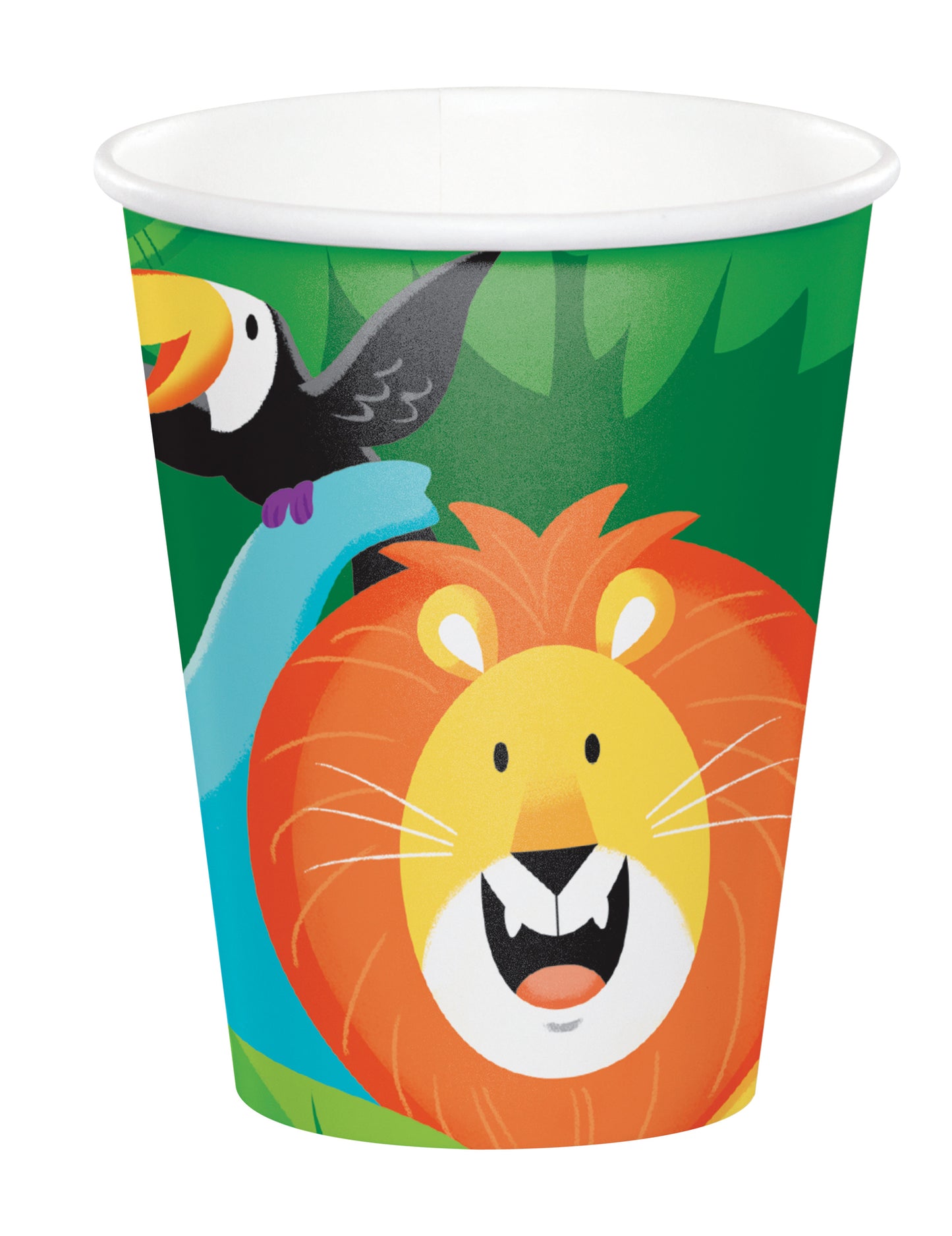 8 gobelets en carton jungle safari 260 ml pour anniversaire