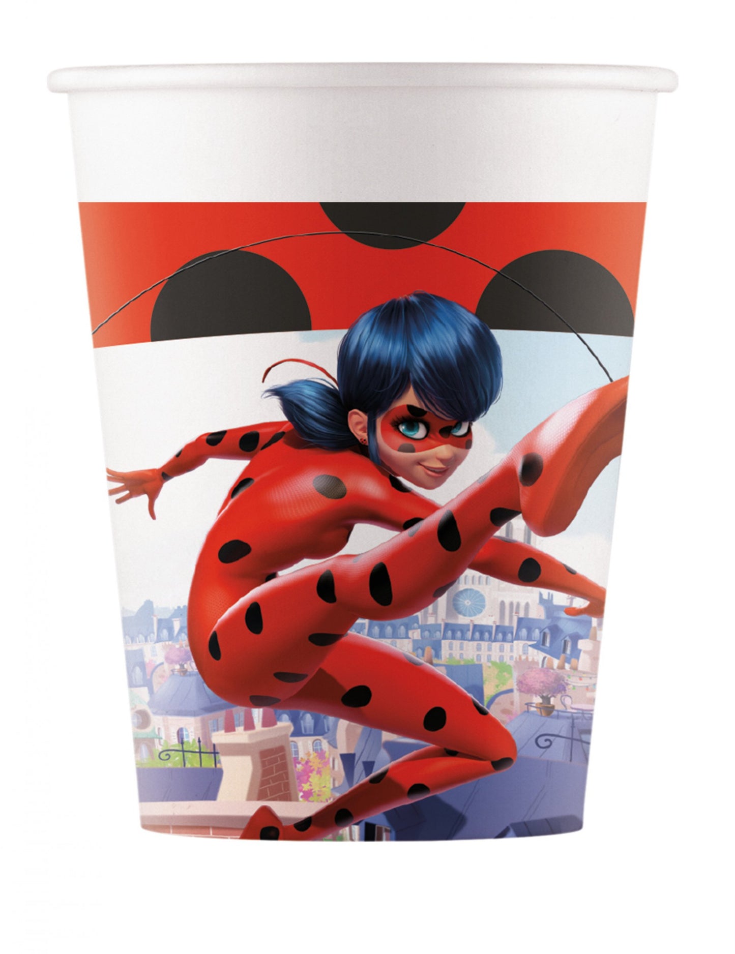 8 kartonskih skodelic Miraculus Ladybug 200 ml