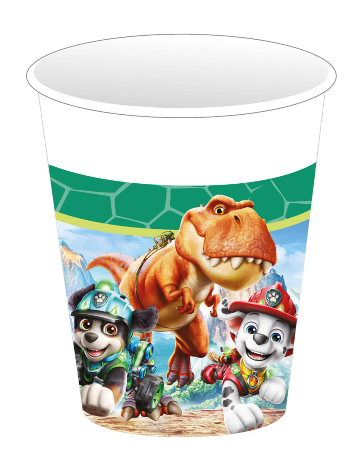 8 papirnatih kozarcev Tačke na patrulji™ Dino movie 200 ml