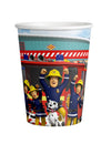 Gobelets en carton Sam le Pompier pour enfant multicolore avec illustrations des personnages