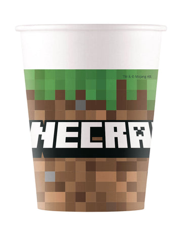8 papirnatih skodelic 200 ml Minecraft