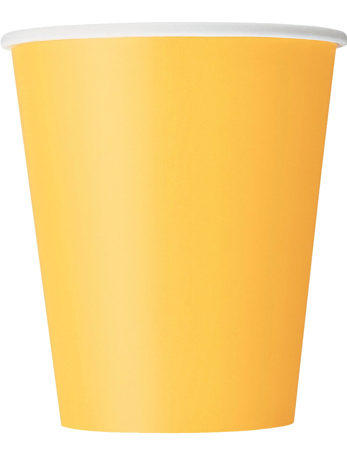 Gobelets jaune tournesol en carton pour fête
