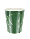 Gobelets tropical pour fête vert avec motif feuille doré
