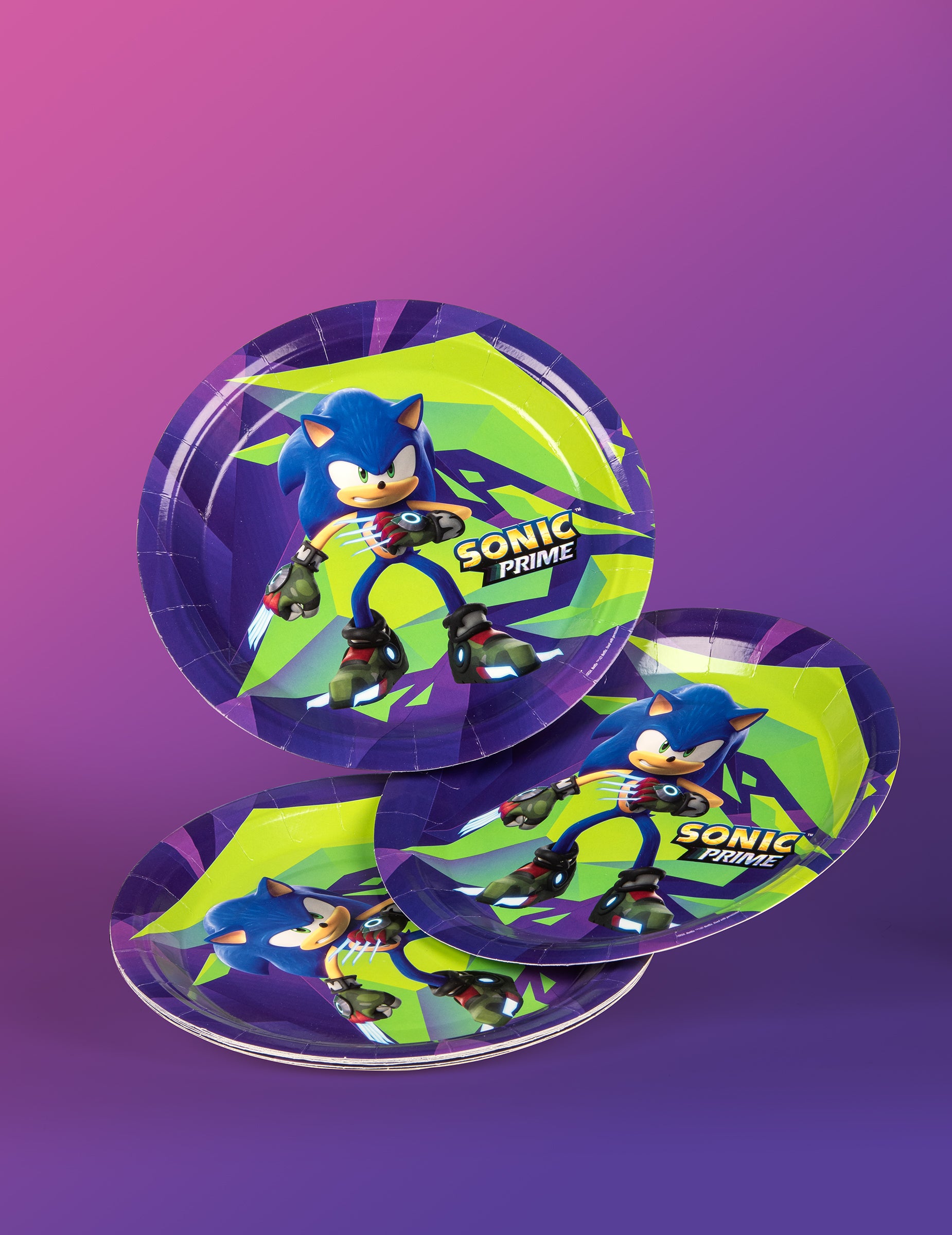 Vue en superposition des assiettes Sonic Prime