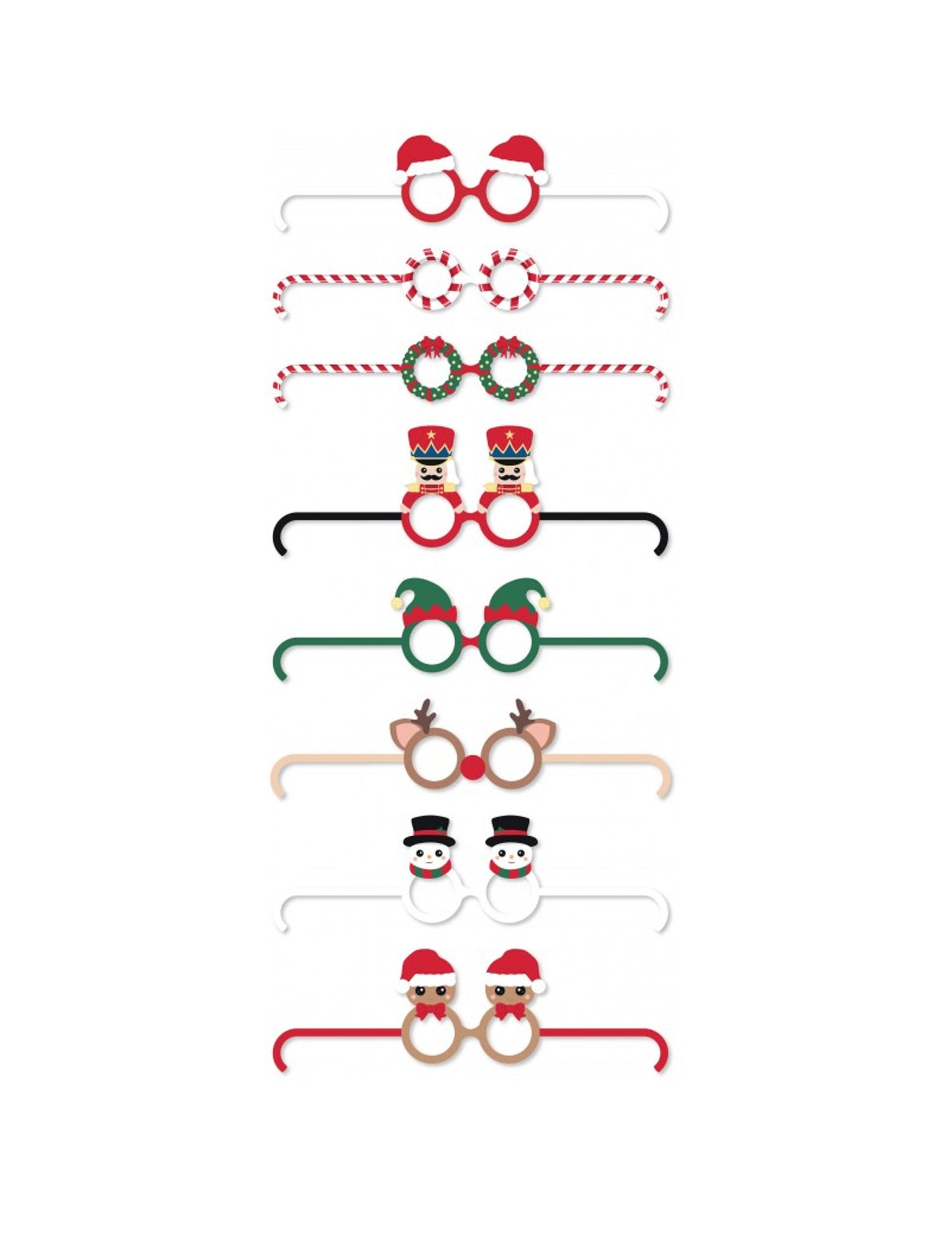 8 ljubkih kartonskih kozarcev, sladki božič za božič