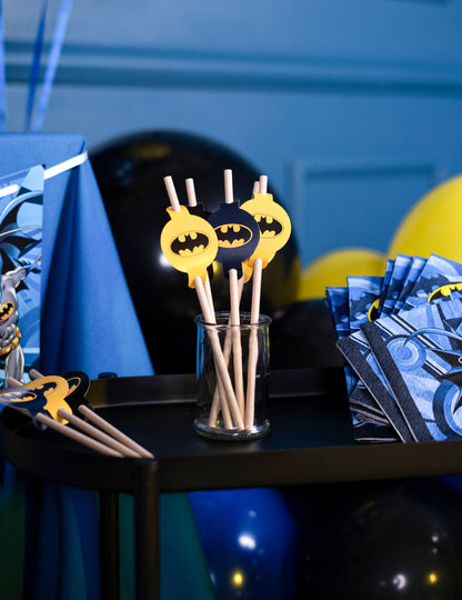 8 kartonskih slamic Batman 20 cm
