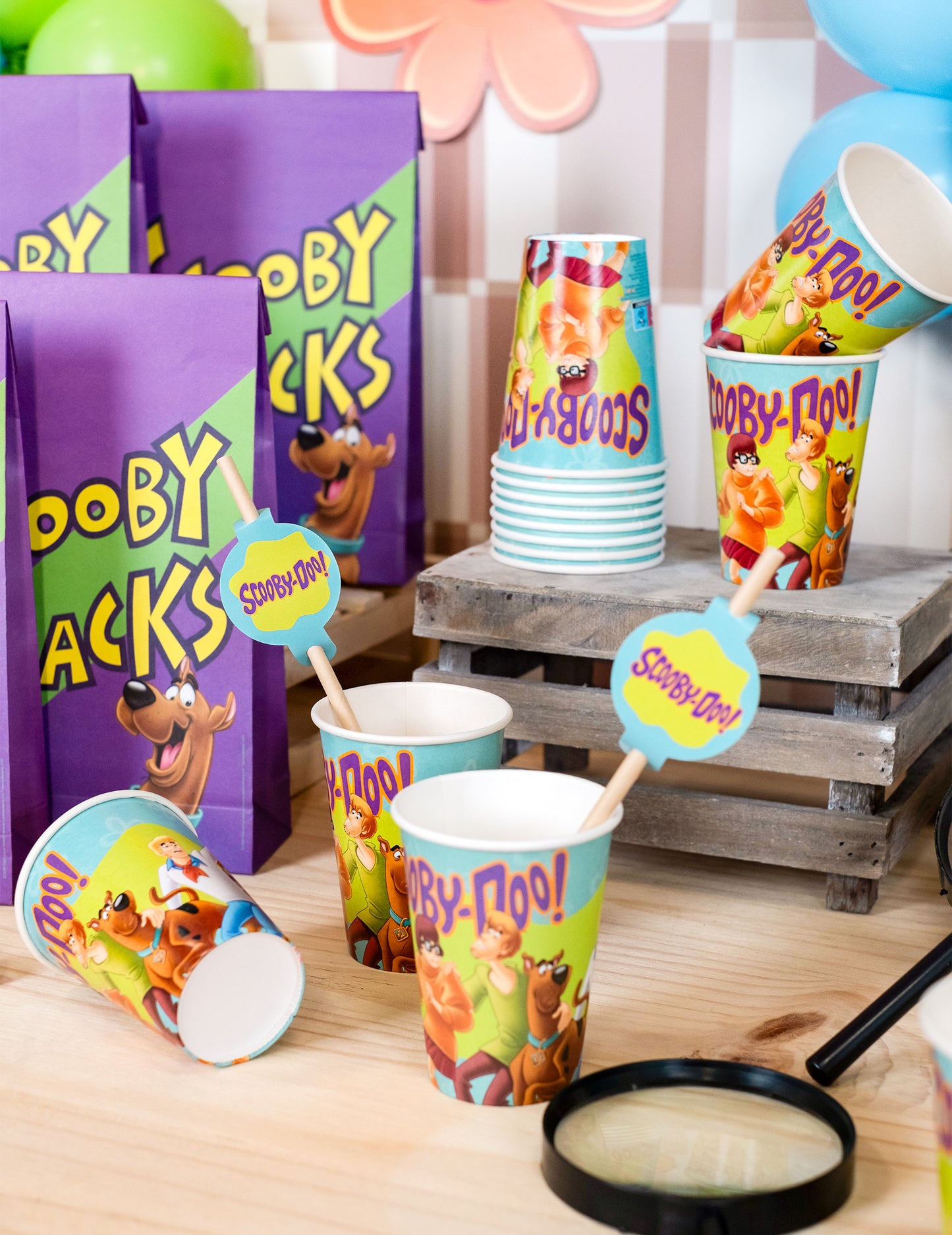 8 slamic medaljona v kartonu Scooby-Doo 20 cm