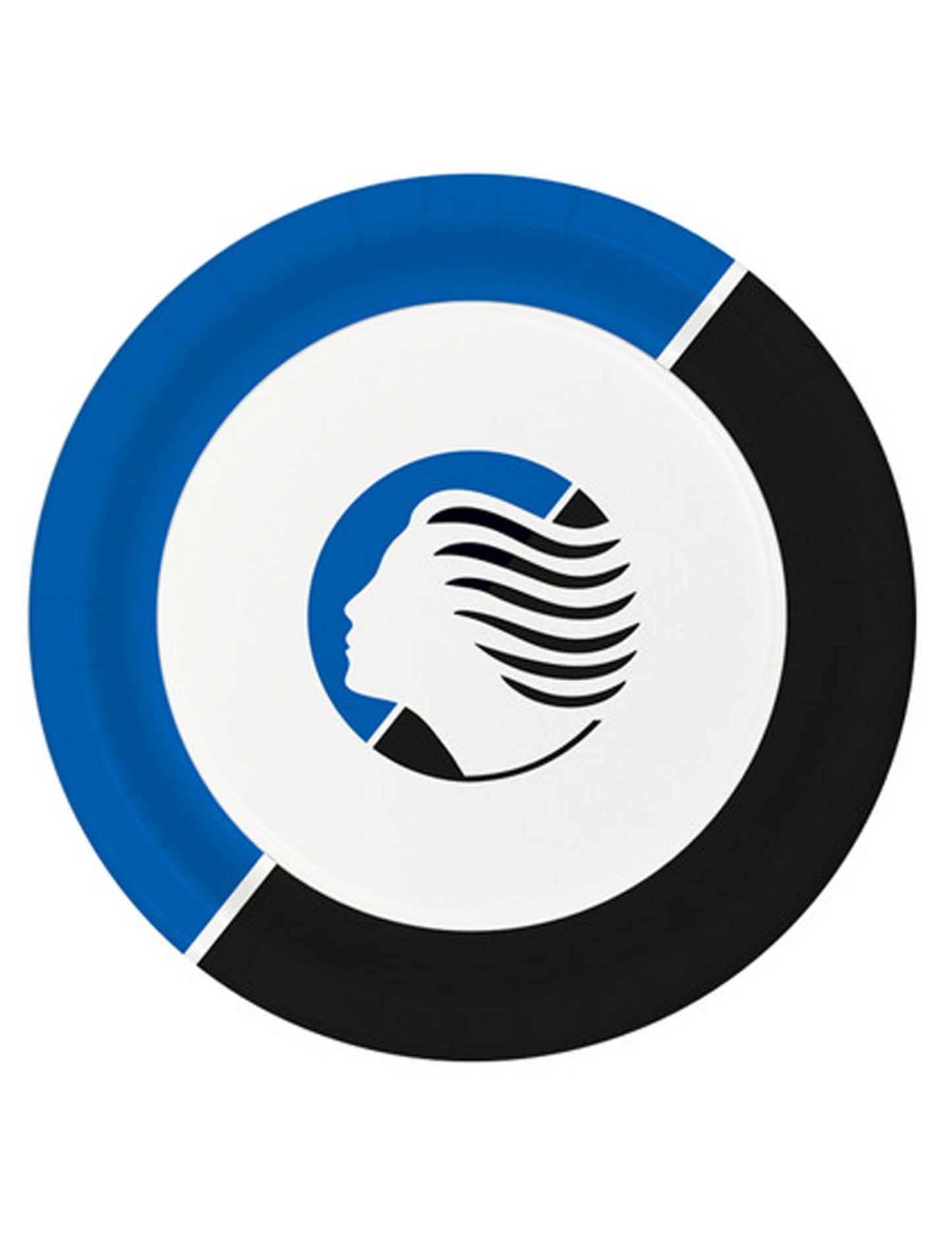 8 majhnih modro-belih papirnatih krožnikov Atalanta™ 18 cm