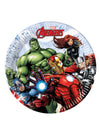 Assiettes en carton Avengers Mighty multicolores avec super-héros Marvel