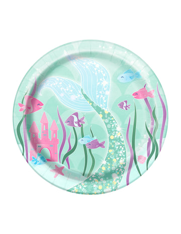 8 majhnih kartonskih plošč Pretty Mermaid 17,5 cm