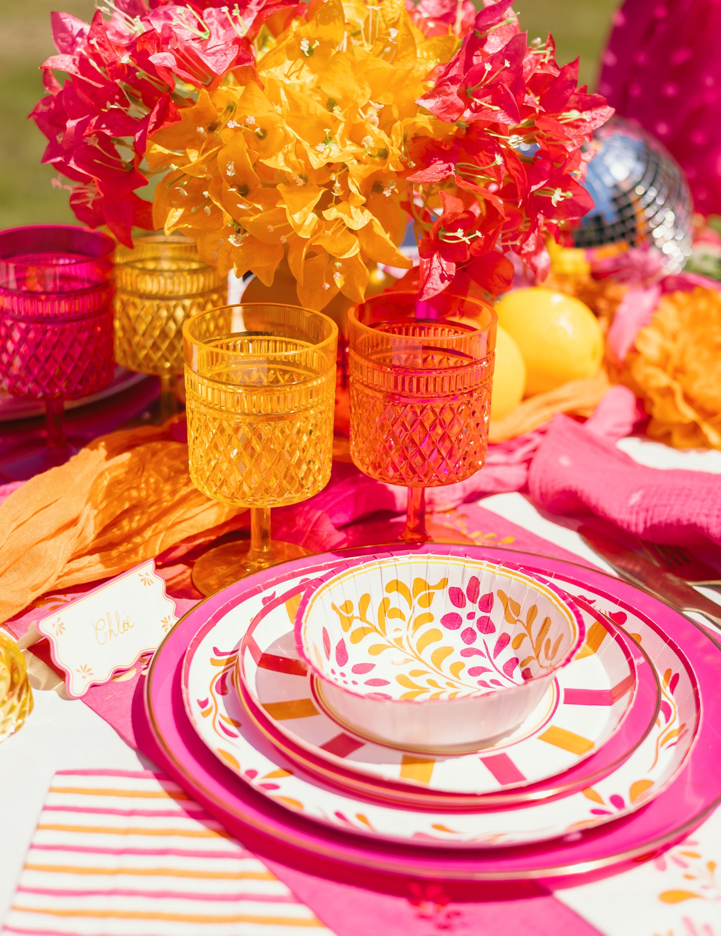 8 majhnih kartonskih krožnikov Pink Limonada 18 cm