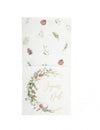 Porte-couverts forêt enchantée joyeux Noël pour décoration de table blanc avec motifs végétaux
