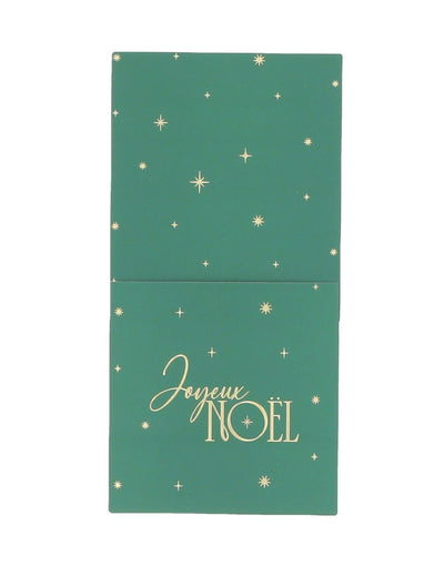 8 brezčasnih temno zelenih in zlatih držal za pribor Vesel božič 10 x 20 cm