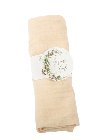 8 obročkov za prtičke Merry Christmas Enchanted Forest, belih in zlatih