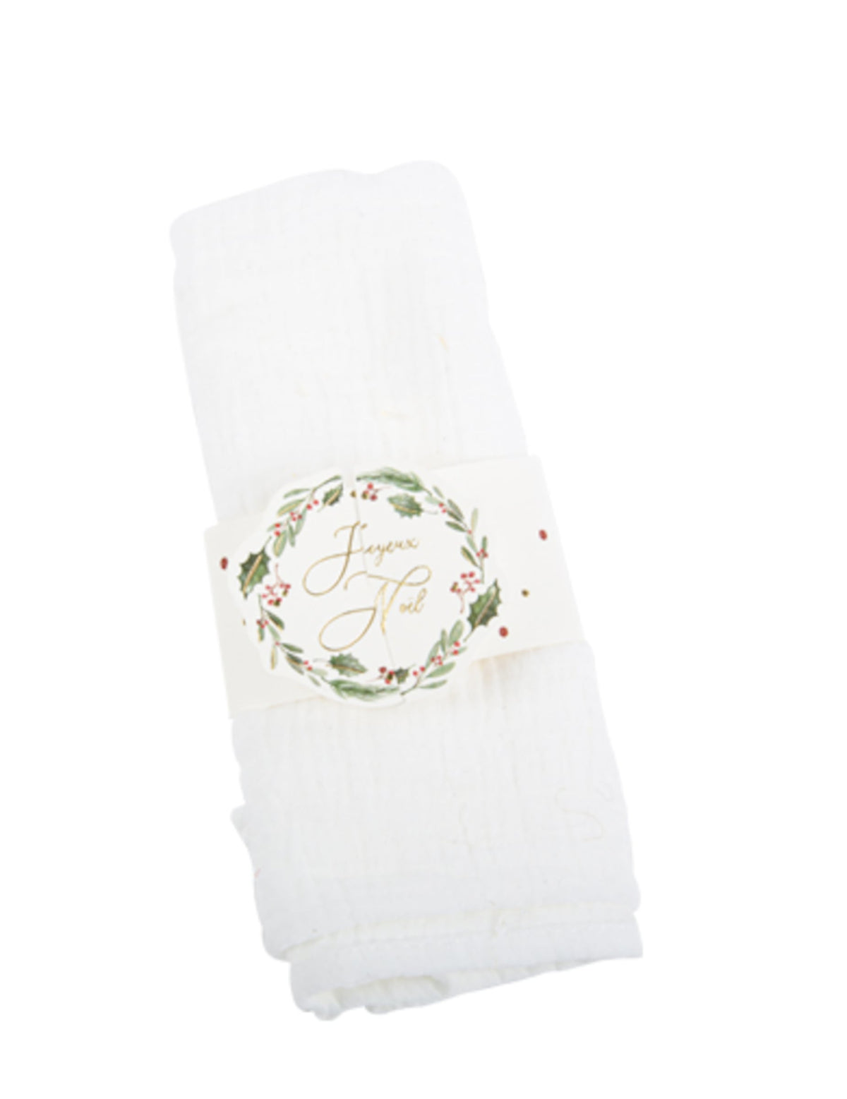 Ronds de serviettes joyeux Noël tradi chic pour table rouge et or