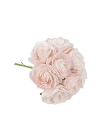 8 vrtnic na steblih v roza peni, 8 x 15 cm za poroko