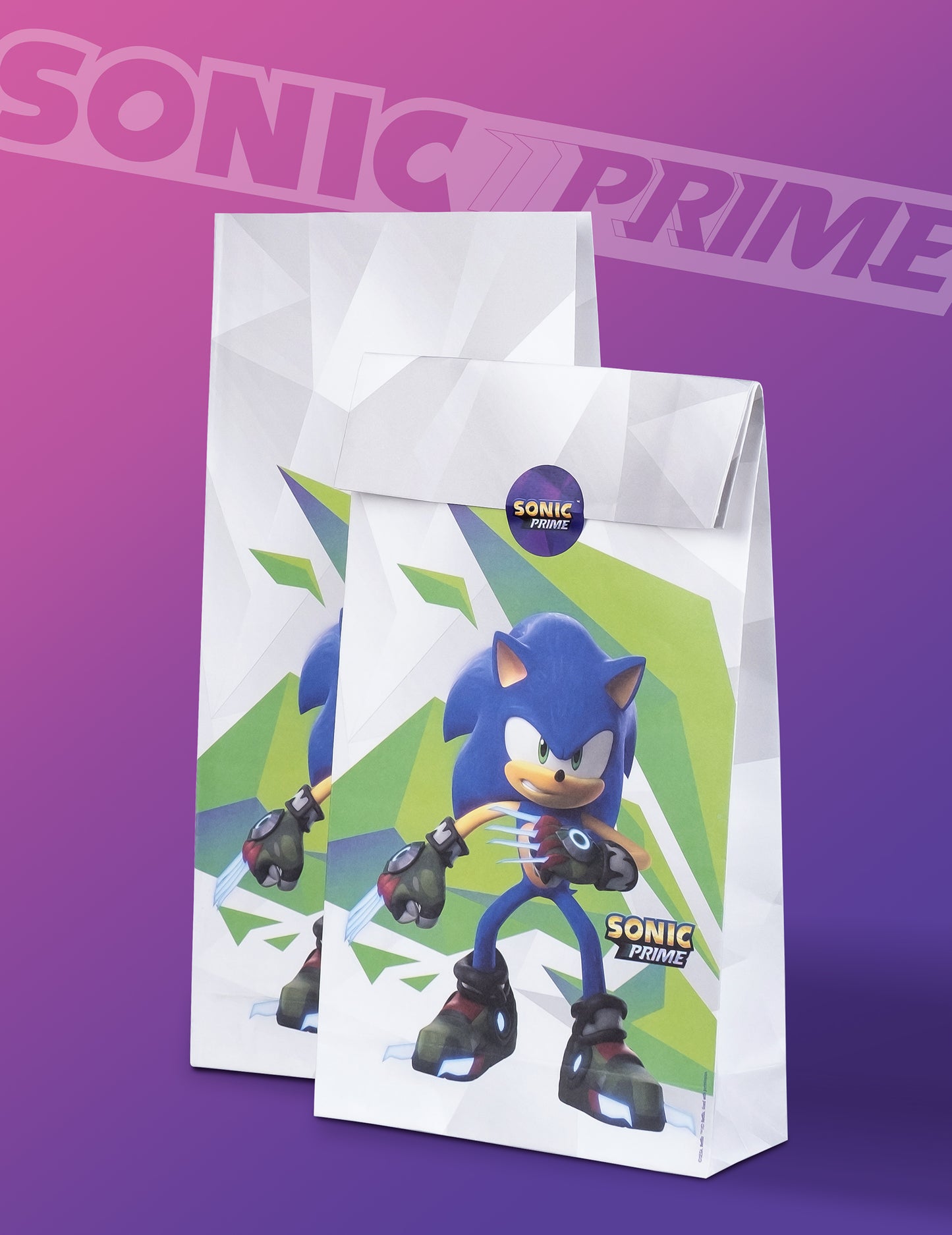 8 Sonic Prime Sonic darilnih vrečk 15x30 cm