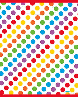 Sac de fête anniversaire pour enfants multicolore à pois