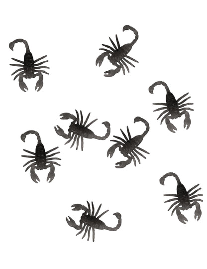 8 Črni škorpijoni 6 cm