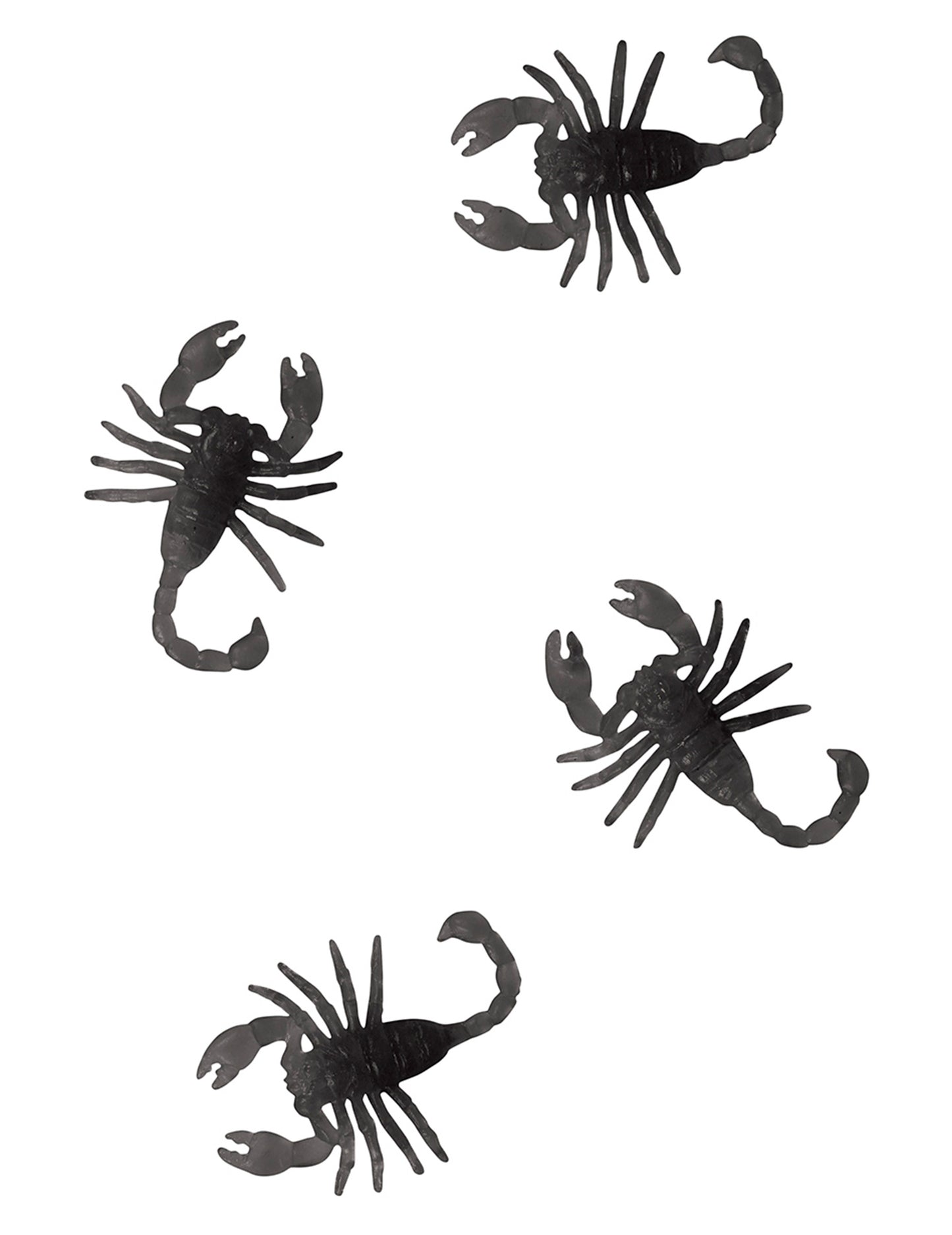 8 Črni škorpijoni 6 cm