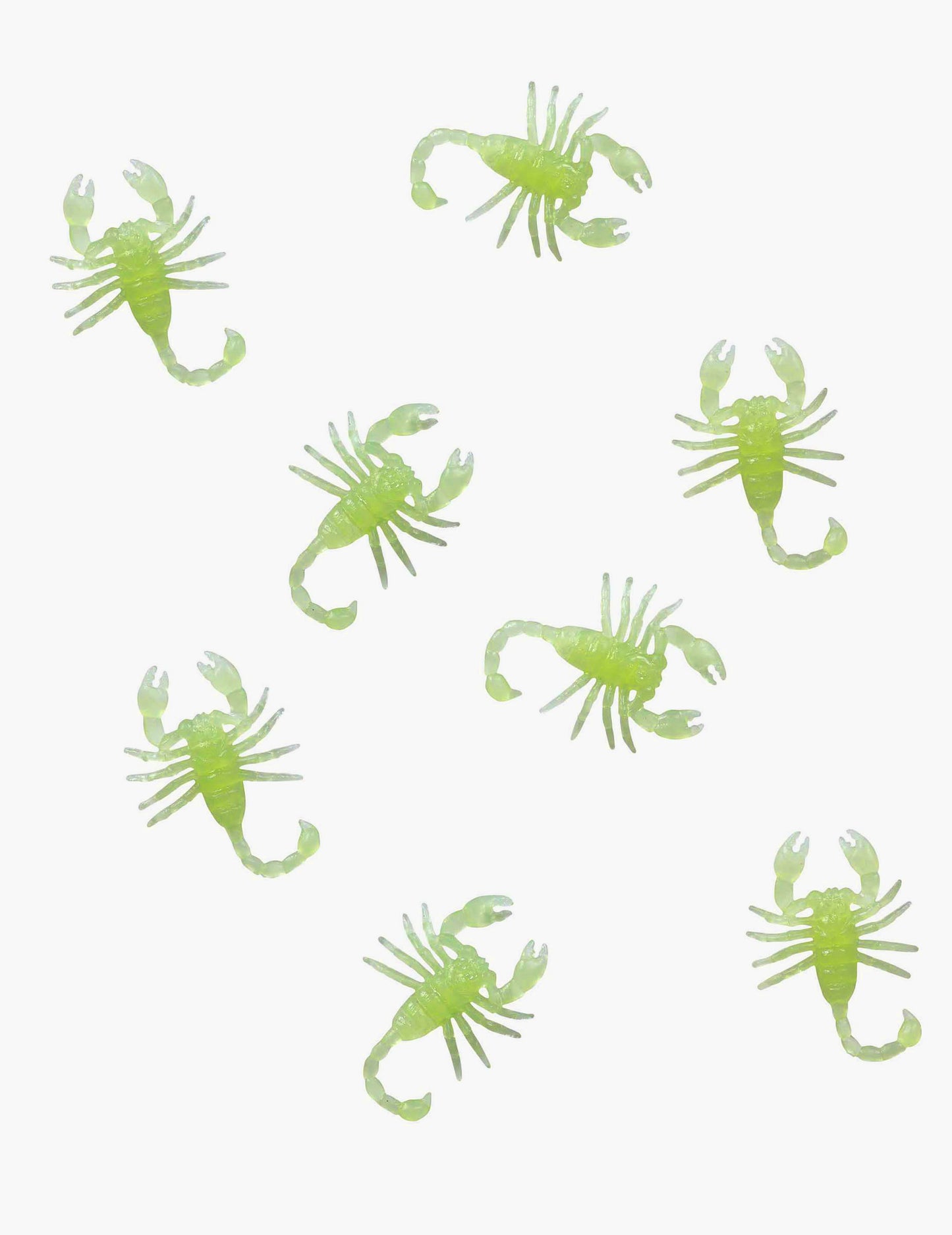 8 fosforescenčnih škorpijonov 5 cm