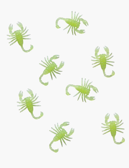 8 fosforescenčnih škorpijonov 5 cm