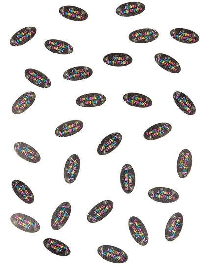 80 Confettis de table en papier anniversaire feux d'artifice 4 x 2 cm