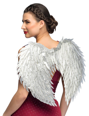 Glamurozna srebrna angelska krila za odrasle