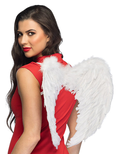 Ailes d'anges pour femme blanches en plumes