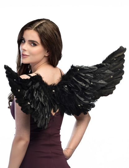 Svetleča črna angelska krila 