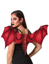 Ailes de dragon pour adulte rouge avec motifs d'écailles