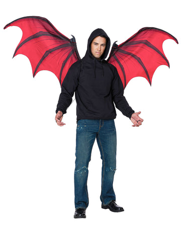Velikanska odrasla rdeča in črna demonska krila