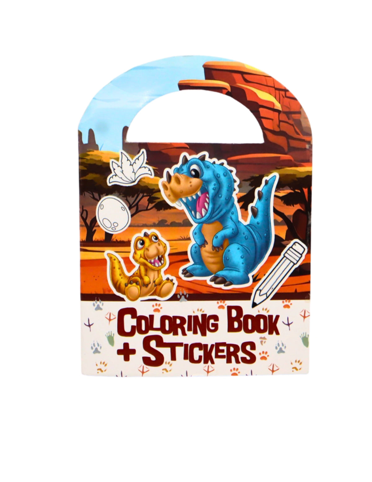 Pobarvanka z nalepkami Dinozaver
