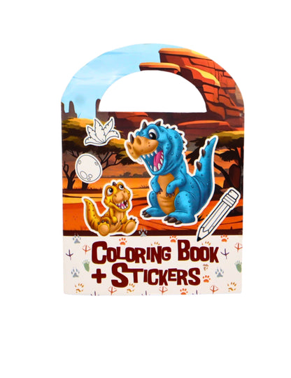 Pobarvanka z nalepkami Dinozaver