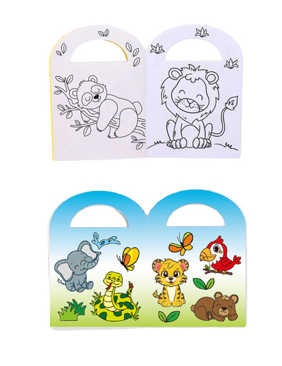 Pobarvanka z nalepkami zoo