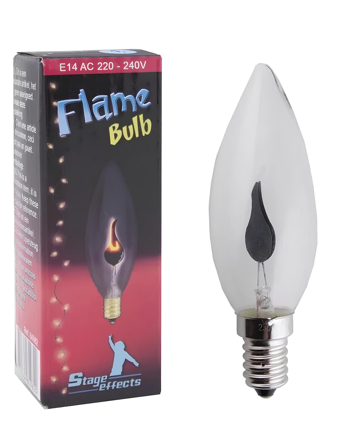 Ampoule effet flamme pour décoration culot E14 avec filament vacillant