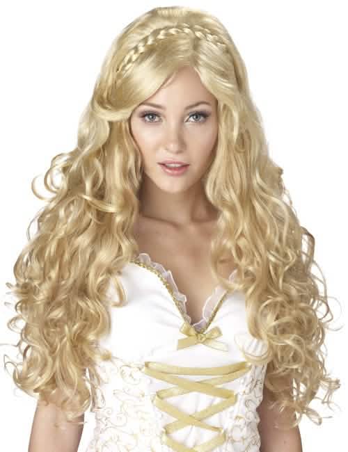 Kodrasta lasulja boginje za žensko blond z kitko