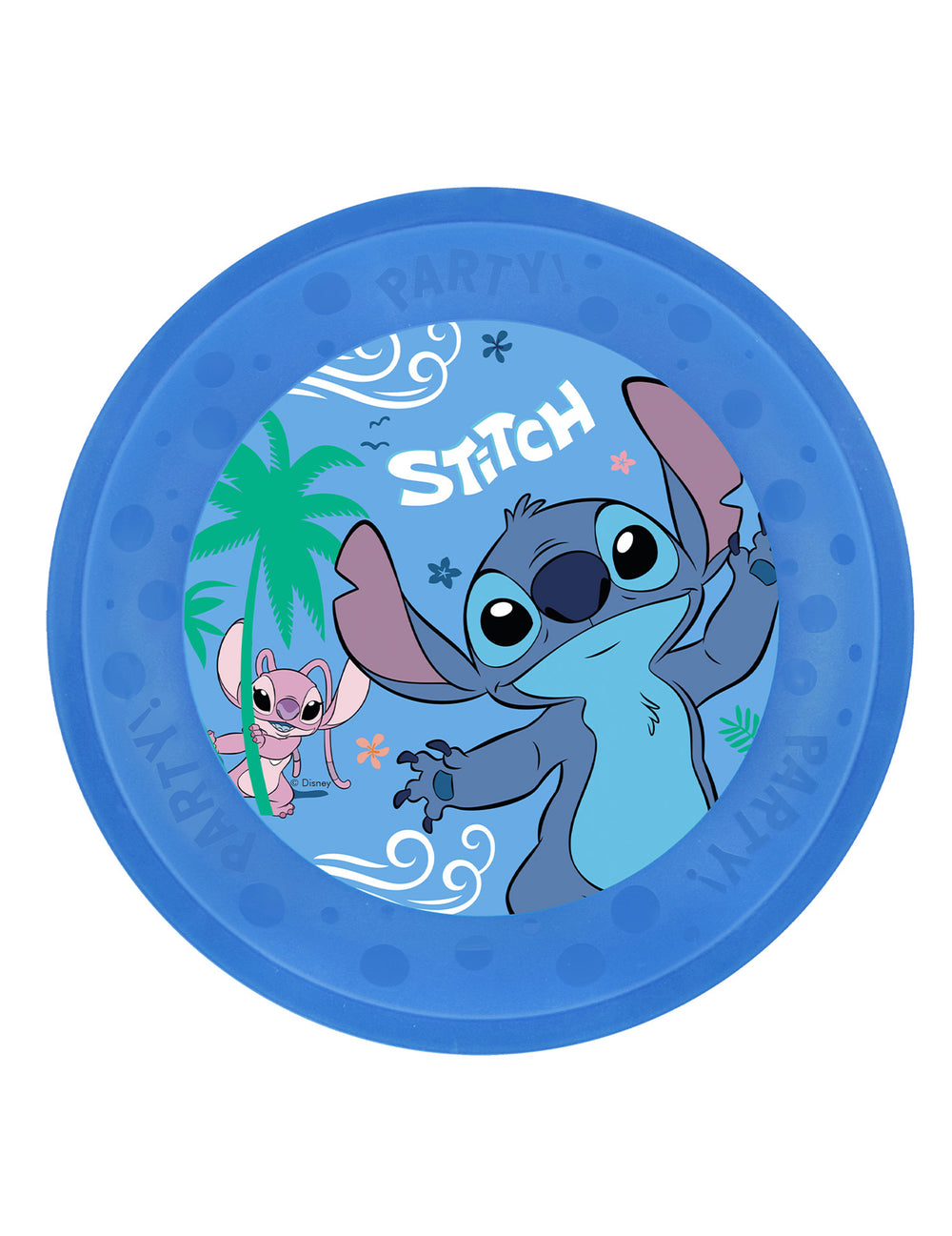 Assiettes réutilisables Stitch pour enfant bleu avec Angel