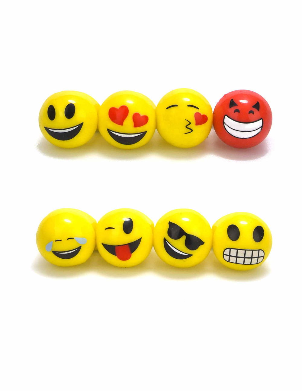 Imoji™ LED prstan za otrok rumena in rdeča z različnimi emotikonskimi izrazi