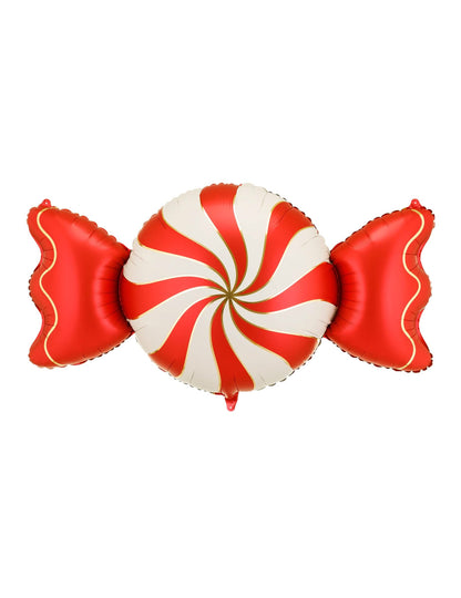 Balon iz folije Bonbon bež in rdeč 113 x 54 cm