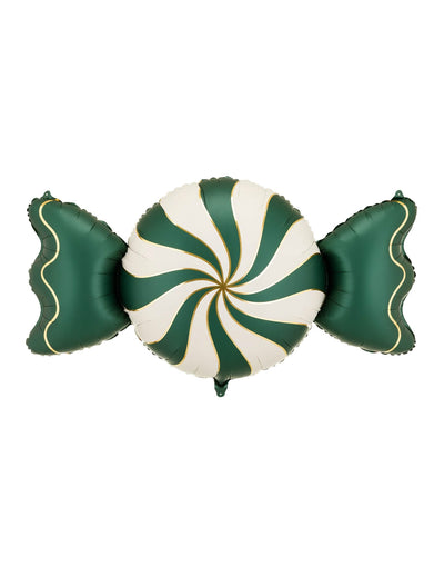 Aluminijast balon Bonbon bež in zelen 113 x 54 cm